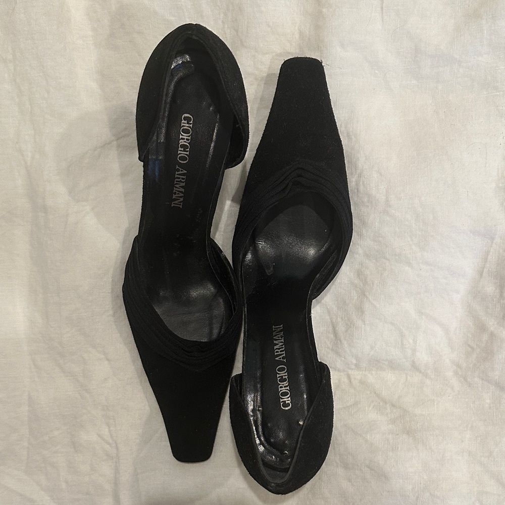 Giorgio Armani Black Heeled Shoes